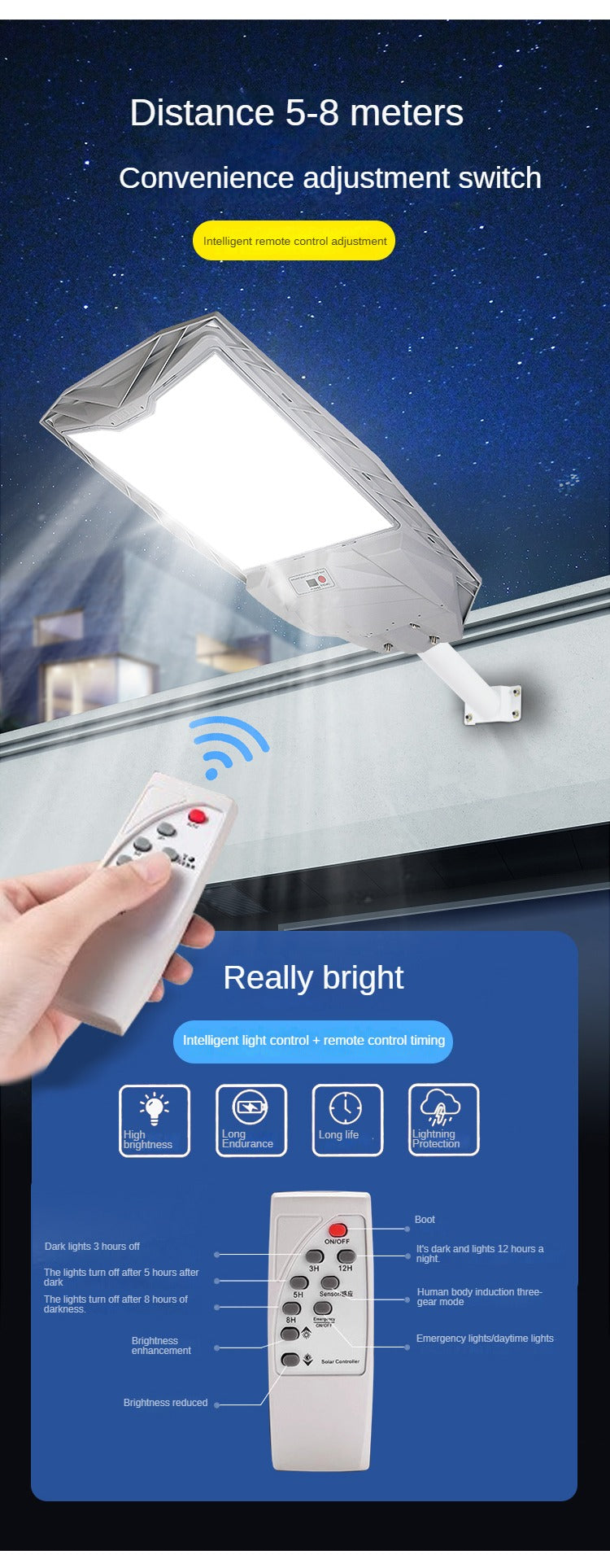 High-Quality Garden Outdoor Waterproof Street Light Integrated Led Electric Solar Street Light