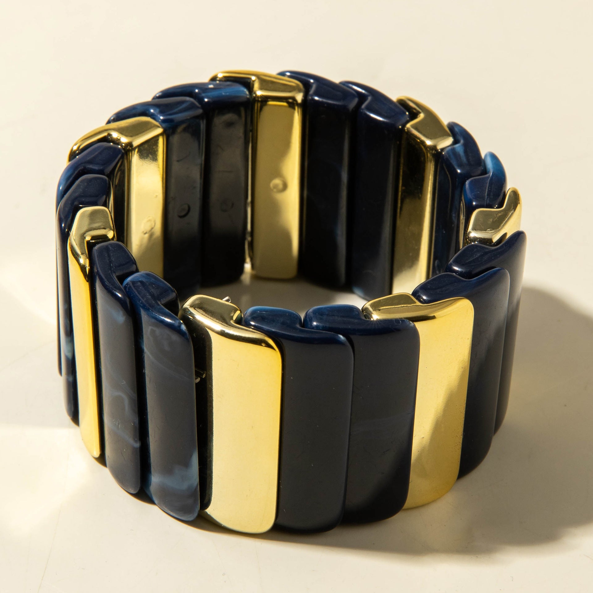 European and American Fashion Accessories ins Retro Style Wide Acrylic Bracelet Wholesale of Exaggerated Color Block Bracelets