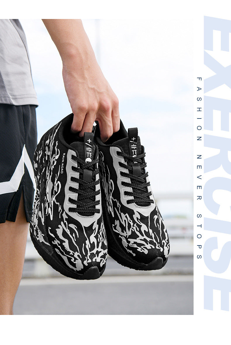 Autumn New Fashion Casual Double Mesh Thickened Sports Shoes with Real Carbon Plate High Elasticity Cushioning Marathon Lightweight Running Shoes