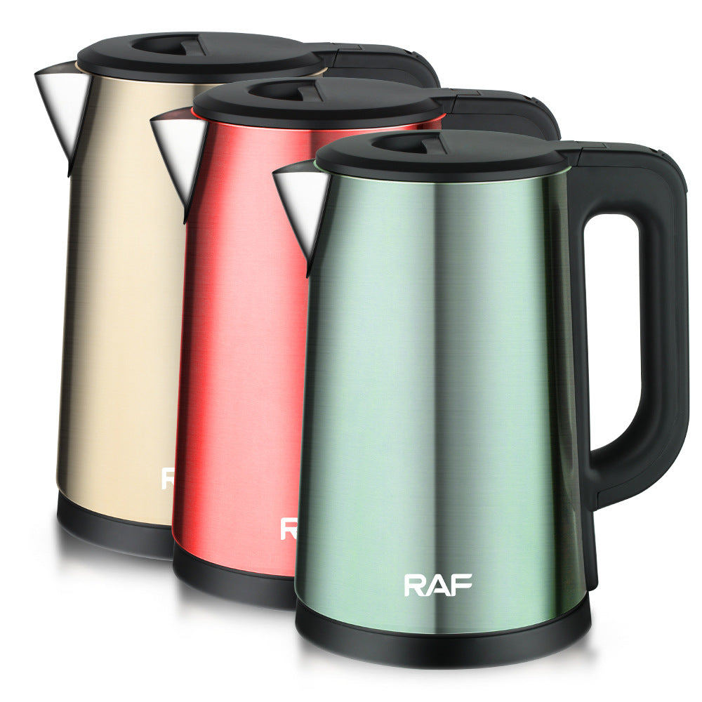 RAF European Standard Electric Kettle Household Water Boiler2.5L High-power double-layer automatic power-off anti-dry burn