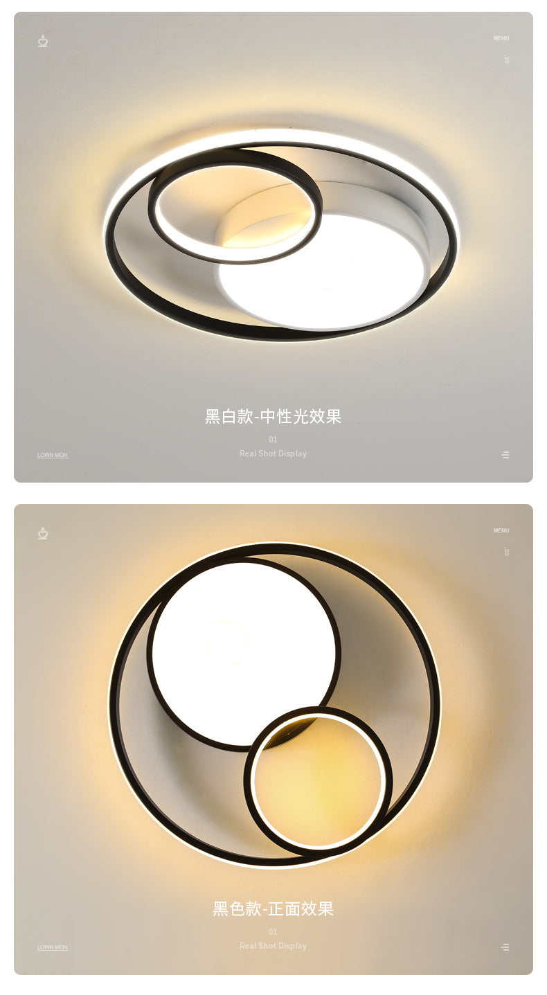 Simple Round Bedroom Light LED Ceiling Lamp Modern Home Warm Restaurant Nordic Creative Personality Room Lighting