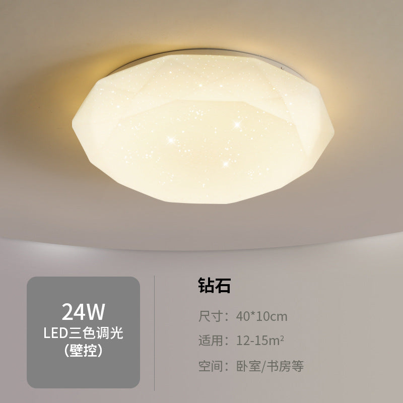 Simple Modern Bedroom Ceiling Light Round Entrance Balcony Lamp Nordic Master Bedroom Light Cozy Romantic Star Light