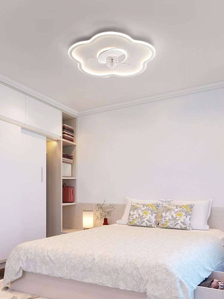 Bedroom fan light integrated modern minimalist2025New style ceiling fan light for children's room and dining room