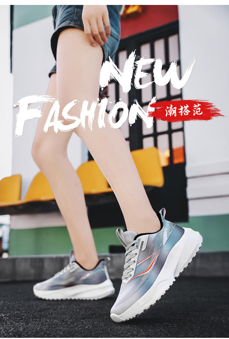 Autumn Women's Shock Absorption Lightweight Running Shoes Mesh Breathable Casual Shoes Non-Slip Popcorn Soft Sole Women's Breathable Comfortable