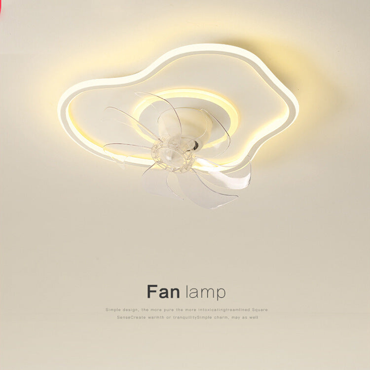 Zhongshan Lighting Fan Light Bedroom Cloud Ceiling Light Simple Modern Children's Room360Rotating Head Shaking Fan Light