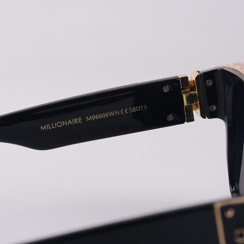 European and American Fashion Square Large Frame Metal Accessories Trendy Men's Sunglasses UV Protection Street Style Women's Sunglasses Wholesale