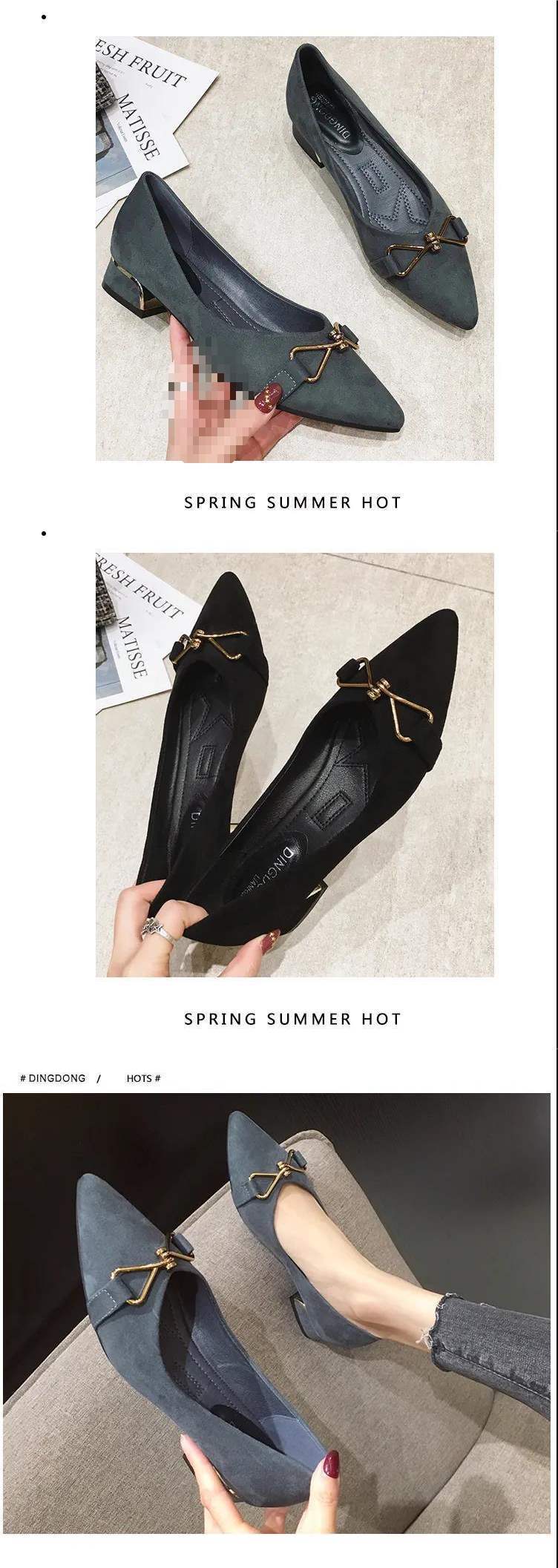 Pumps Women2025New Korean Style Versatile Fairy High Heels for Women, Soft Sole, Non-Chafing, Chunky Mid Heel Fashion Shoes for Women