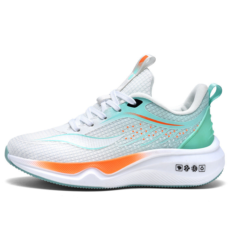 Spring and summer new style comfortable breathable running shoes racing soft sole shock-absorbing youth boys' wear-resistant non-slip sports shoes