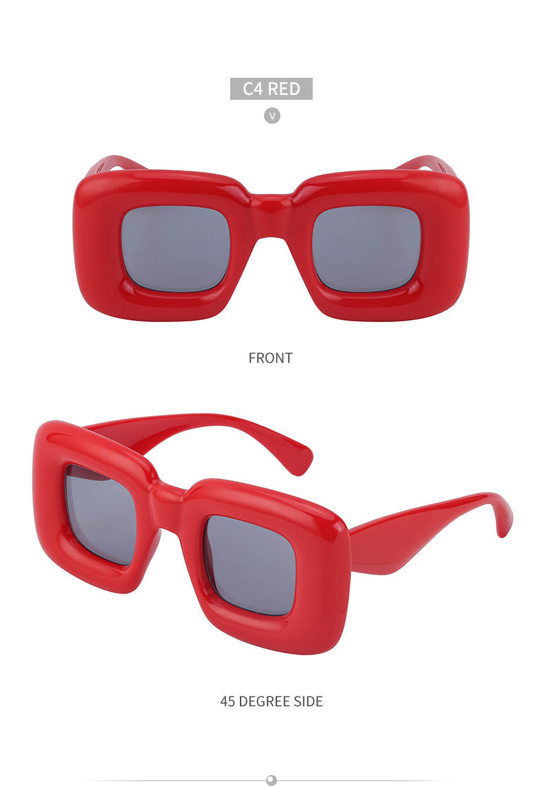 European and American Style Square Frame Sunglasses for Women Fashionable Quirky Sunglasses for Men Wholesale