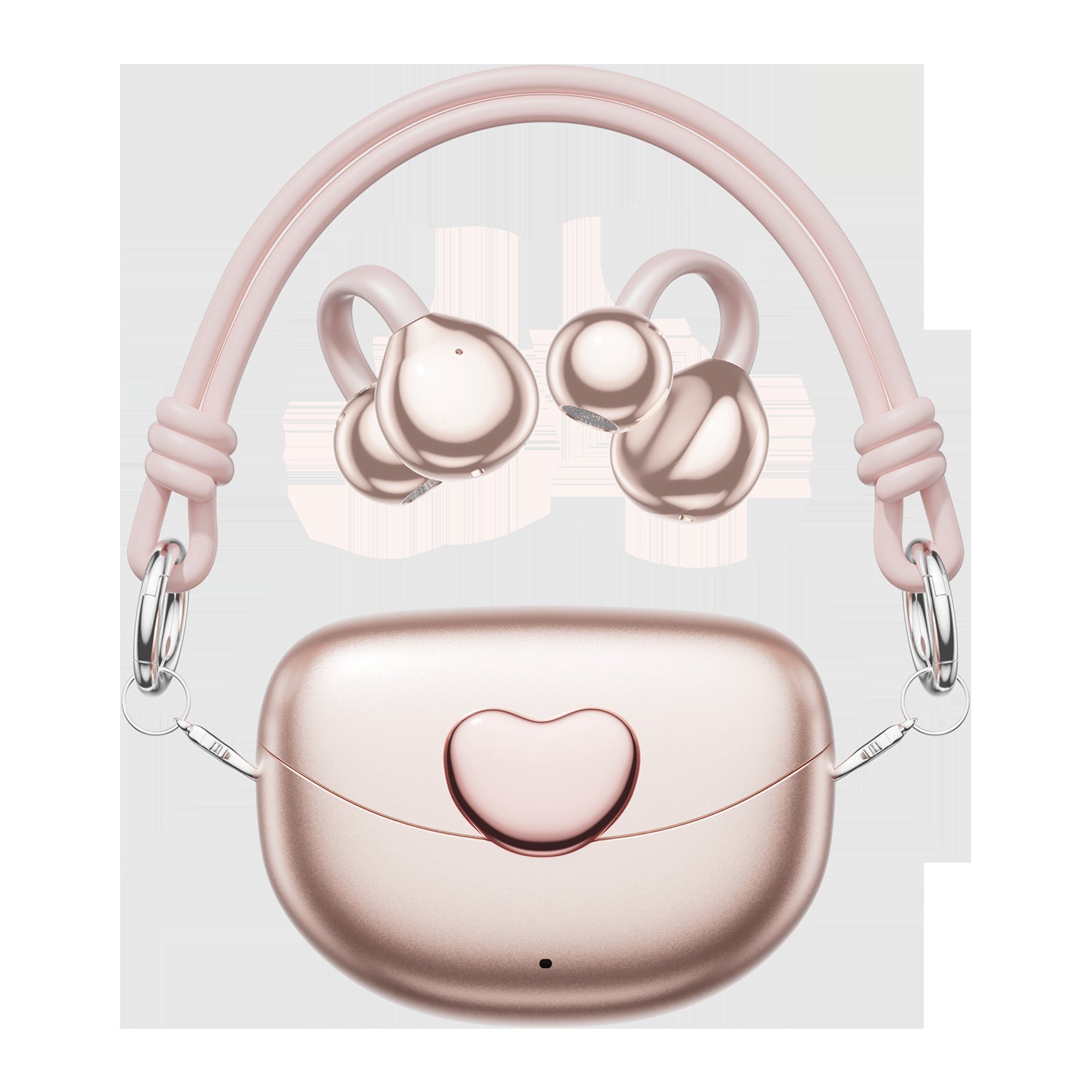 New E-commerce Model M106Simple Heart Long Battery Life High Appearance Mini Bag Style Wireless Bluetooth Earphones