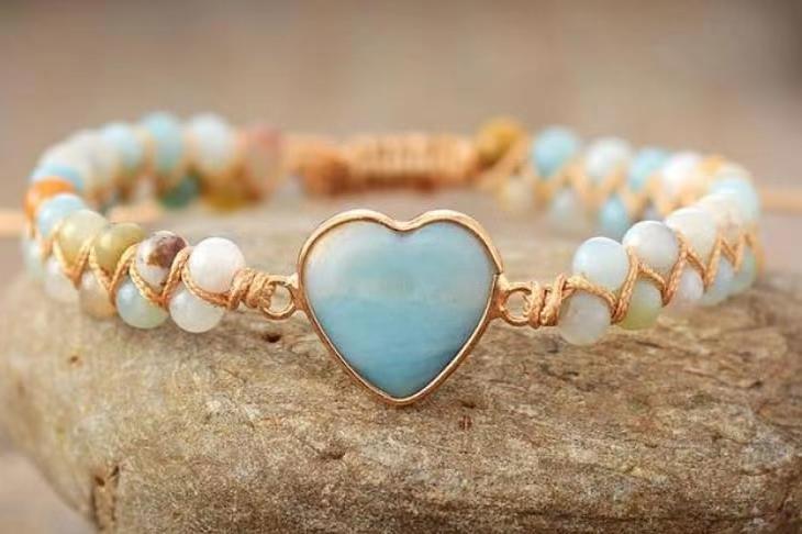 Tiger Eye Elastic Bracelet Adjustable Colorful Beaded Handmade Wrapped Bracelet Volcanic Double Row Woven Bracelet