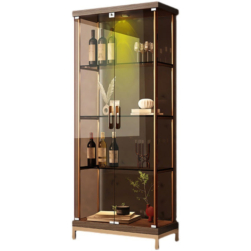 Custom Living Room Tempered Glass Small Wine Cabinet Handcrafted Display Cabinet Wall Triangle Cabinet Corner Decorative Storage Cabinet