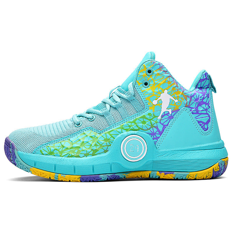 Youth Professional Basketball Shoes Men's Flyknit Mesh Sports Shoes Women's Student Trendy Practical Sneakers Wholesale