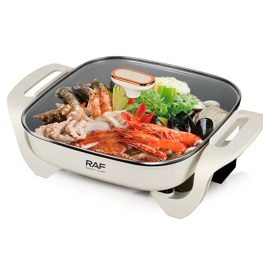RAF European Standard Multifunctional Electric Cooker Electric Grill Home Electric Hot Pot BBQ Hot Pot All-in-One Electric Cooker5400