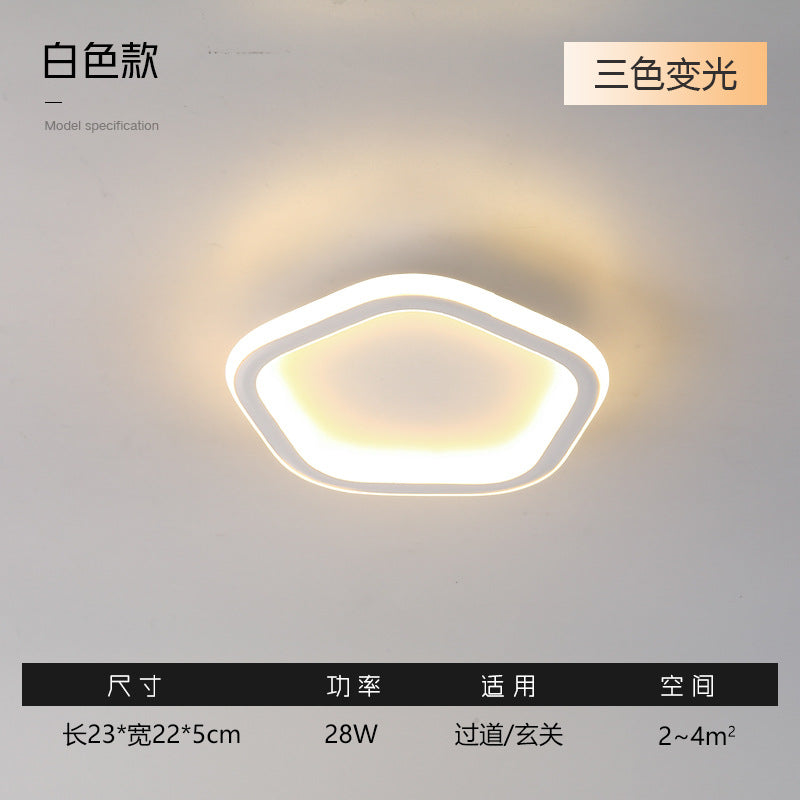 Entryway Hallway Light Modern Minimalist Corridor Balcony Ceiling Light Creative Minimalist Square Round Cloakroom Light