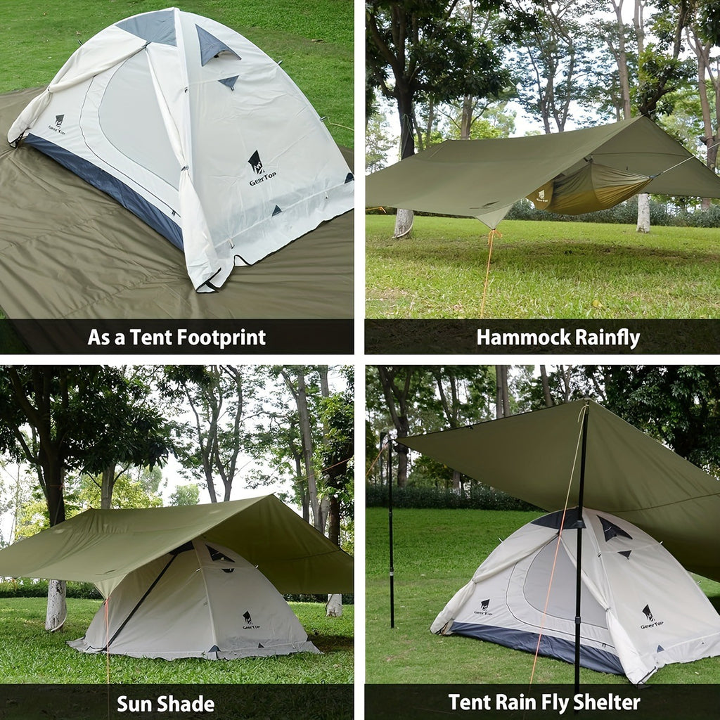 Outdoor Canopy Camping Waterproof Sunshade Large Space Four-Corner Canopy Portable Multi-Functional Setup