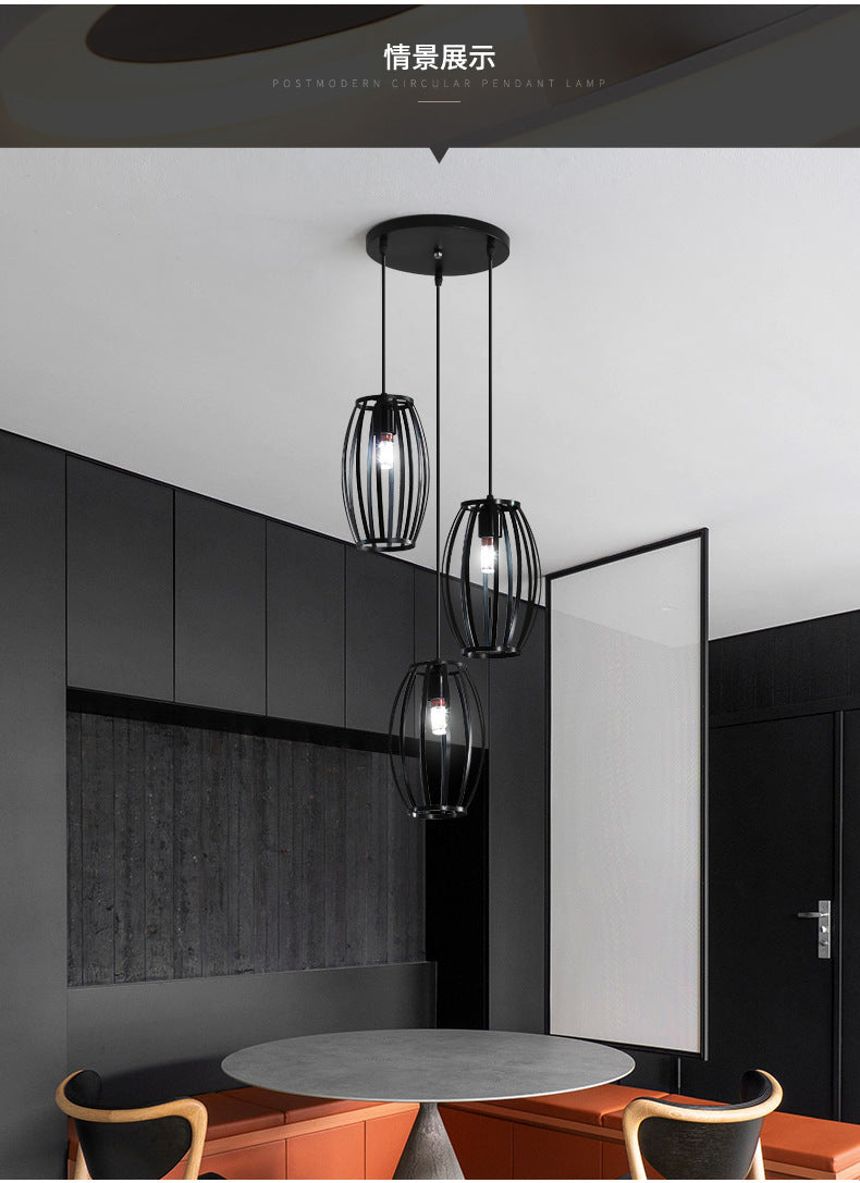 Nordic Restaurant Pendant Light Three-Head Bar Dining Room Table Lamp Creative Personality Bedroom Lamp Modern Minimalist Lighting Fixture