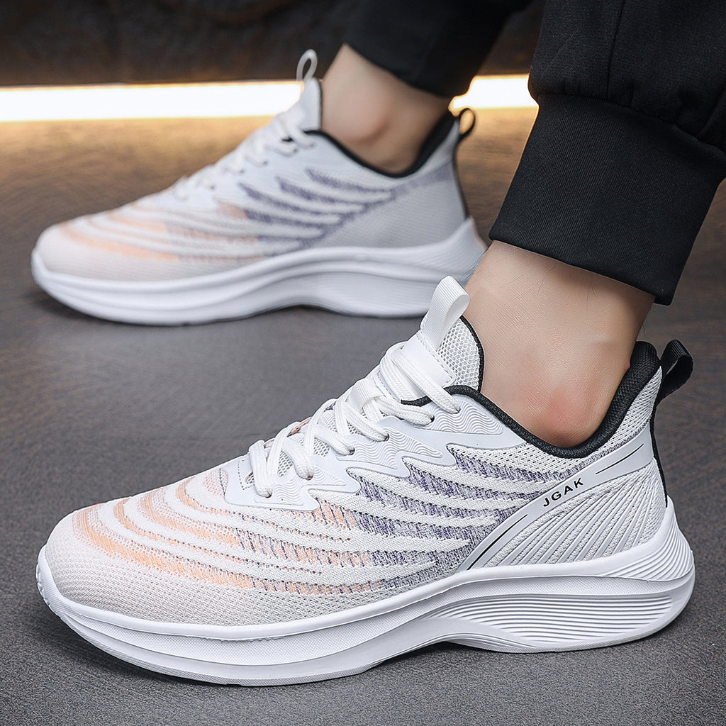2025Foreign Trade New Fashion Sports Casual Shoes Breathable Mesh Men's Shoes Lightweight Non-Slip Wear-Resistant Running Shoes
