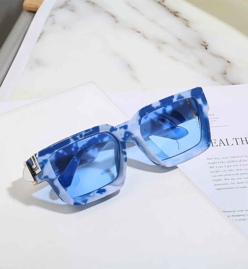 0k Billionaire Style Sunglasses Men Fashion Internet Celebrity Sunglasses Women High-end Glasses Square Frame Sunglasses