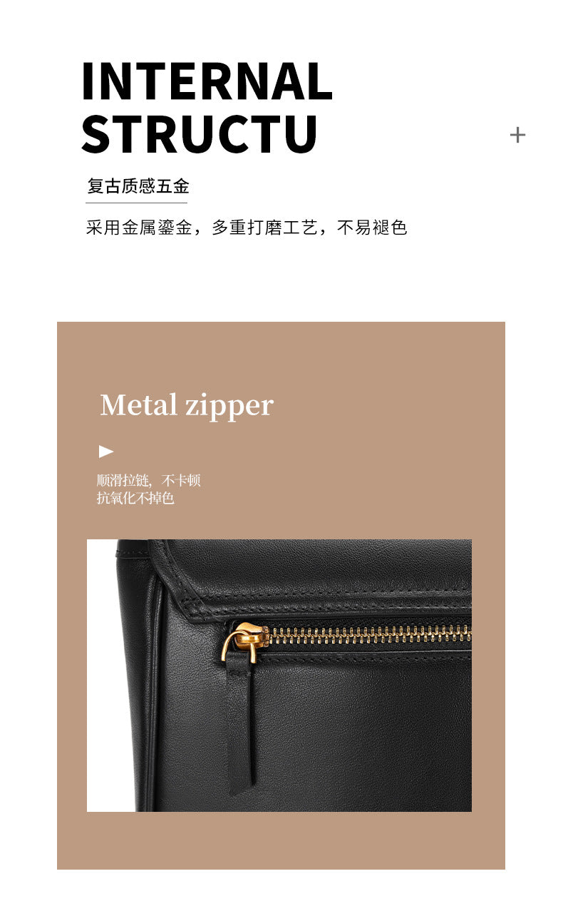 Vintage Casual Fashion High-End Single Shoulder Bag New Melad Chain Bag Autumn Winter Simple Commuter Crossbody Women's Bag