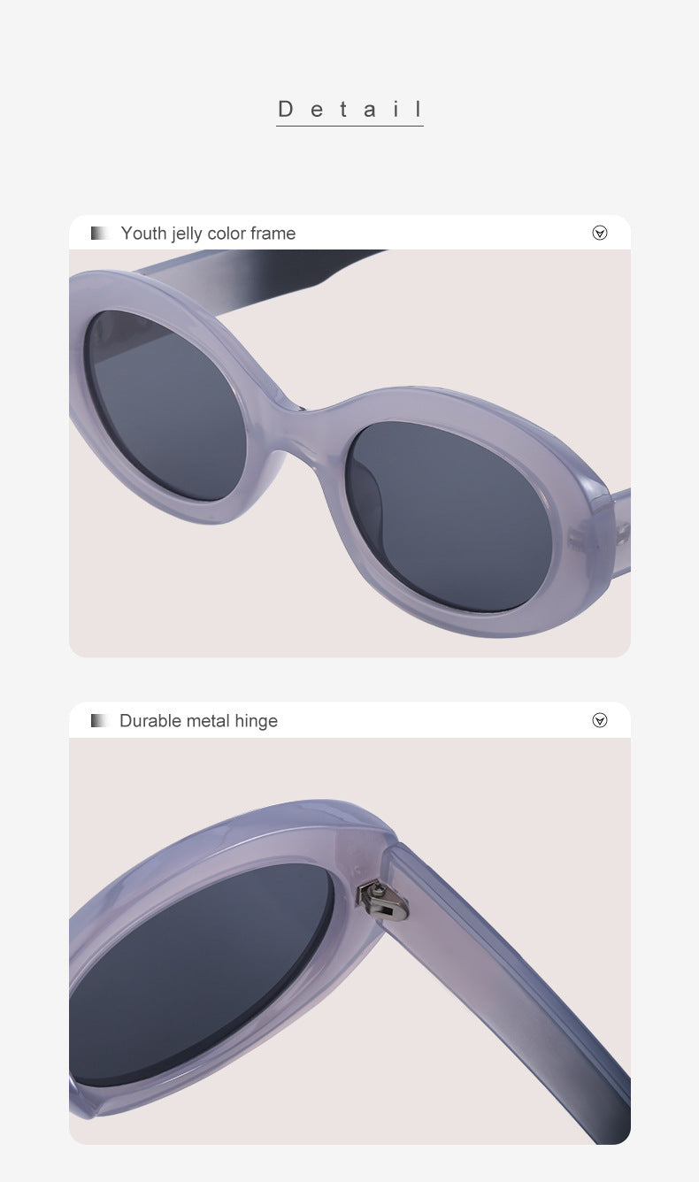 Fashion Round Frame Sunglasses for Women Trendy European and American Style ins Small frame sunglasses for women outdoor sun protection glasses shades