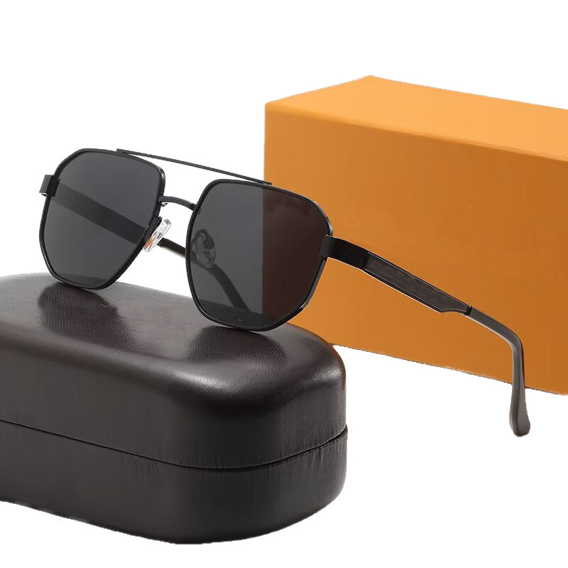 New Polarized Aluminum-Magnesium Sunglasses Large Frame Unisex Photochromic Aviator Glasses Night Vision Driving Sunglasses0537