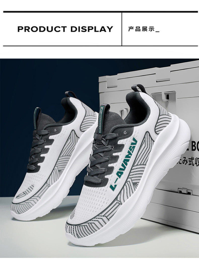 Autumn Breathable Casual Versatile Sports Shoes for Teenagers, Ultra-light Shock-absorbing Dad Trendy Shoes, Travel Hiking Shoes with Cushioning