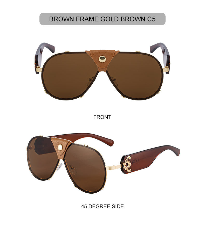 2025New Style Toad Glasses Men's European and American retro Sunglasses Pilot Sunglasses Men's Sunscreen Driving Glasses