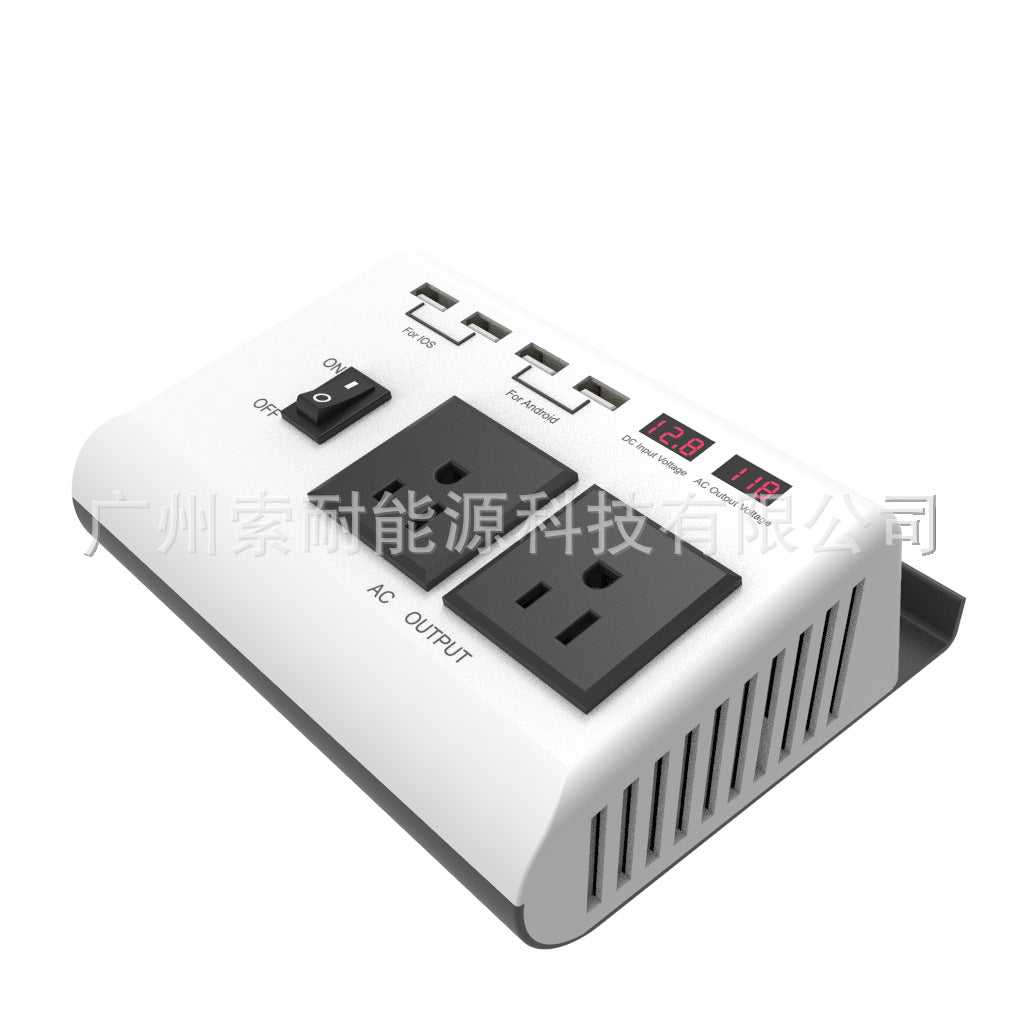 New Car Inverter300W 12V Turn220V 4USB Dual Voltage Display car inverter