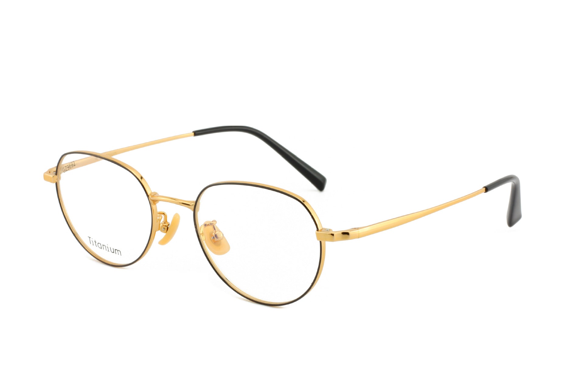 New Retro Half Titanium Glasses Frame Circle Frame Unisex Glasses Metal Frame Lightweight Retro Style