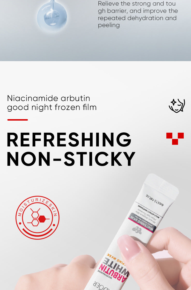 All English Good Night Cooling Mask SADOER Vitamin C Aloe Vera Sleeping Mask No-Rinse  Foreign Trade Live Wholesale