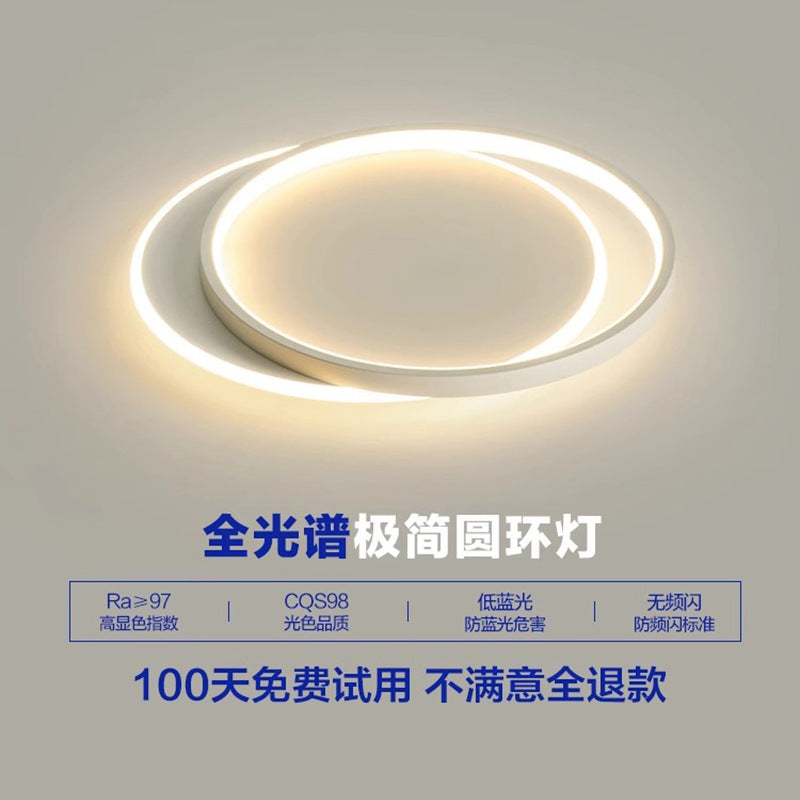 Nordic Bedroom Ceiling Light Modern Simple Creative Double Circle Master Bedroom Room Lighting Design Water Ripple Ceiling Light