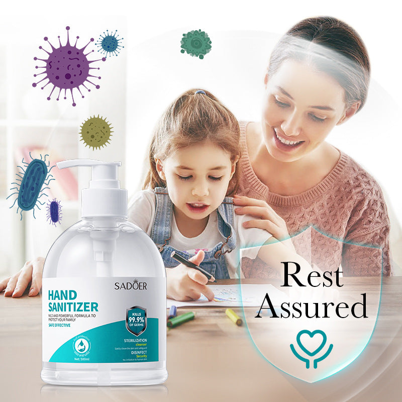 All English Hand Sanitizer500ml SADOER Foam Deep Cleansing Large Capacity  Foreign Trade Wholesale