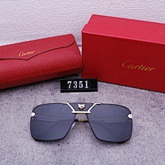 New Fashion Big Brand Sunglasses for Women Driving European and American Style Sunglasses for Men Rimless Cut Edge High-end Sunglasses