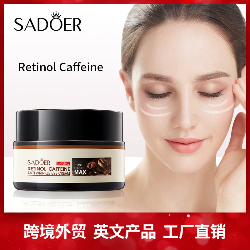 Full English Retinol Caffeine Eye Cream SADOER Improve Dark Circles, Eye Wrinkles, and Eye Bags  Wholesale