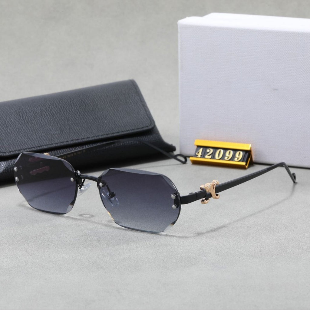 Arc de Triomphe Fashion Metal Frameless High-end Sunglasses for Women Windproof UV Protection Versatile CL42099U