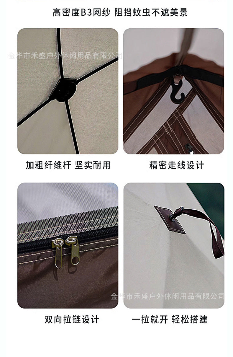 Beach Tent Portable Outdoor Camping Triangle Tent Automatic Quick Open Beach Tent Sun Protection Beach Tent