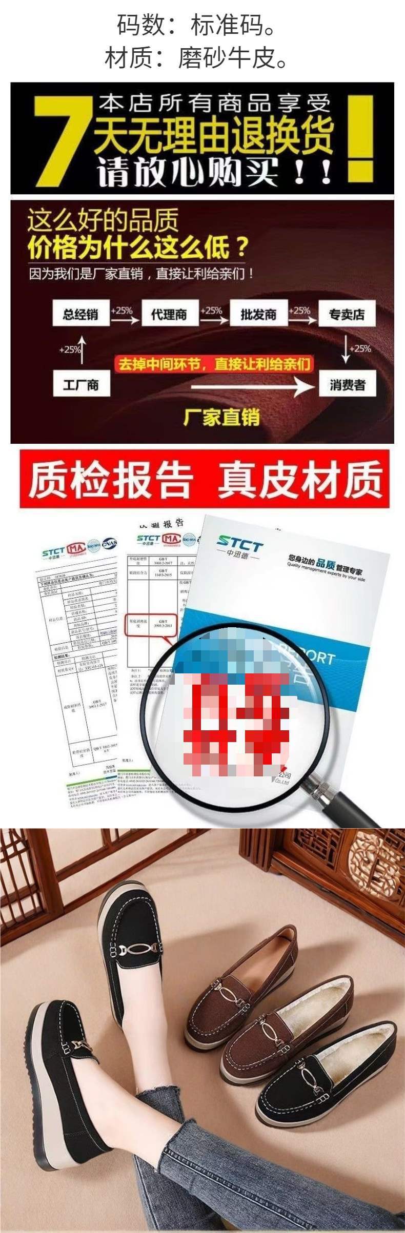 Winter Fleece-Lined Warm Cotton Shoes for Women, Soft Sole Wedge Thick Sole Platform Shoes, Slip-On Mom Shoes