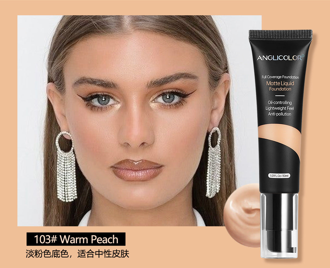 Anglicolor Hot-selling Foundation Liquid Concealer Long-lasting Non-cakey Oil Control Hydrating Foundation Cream