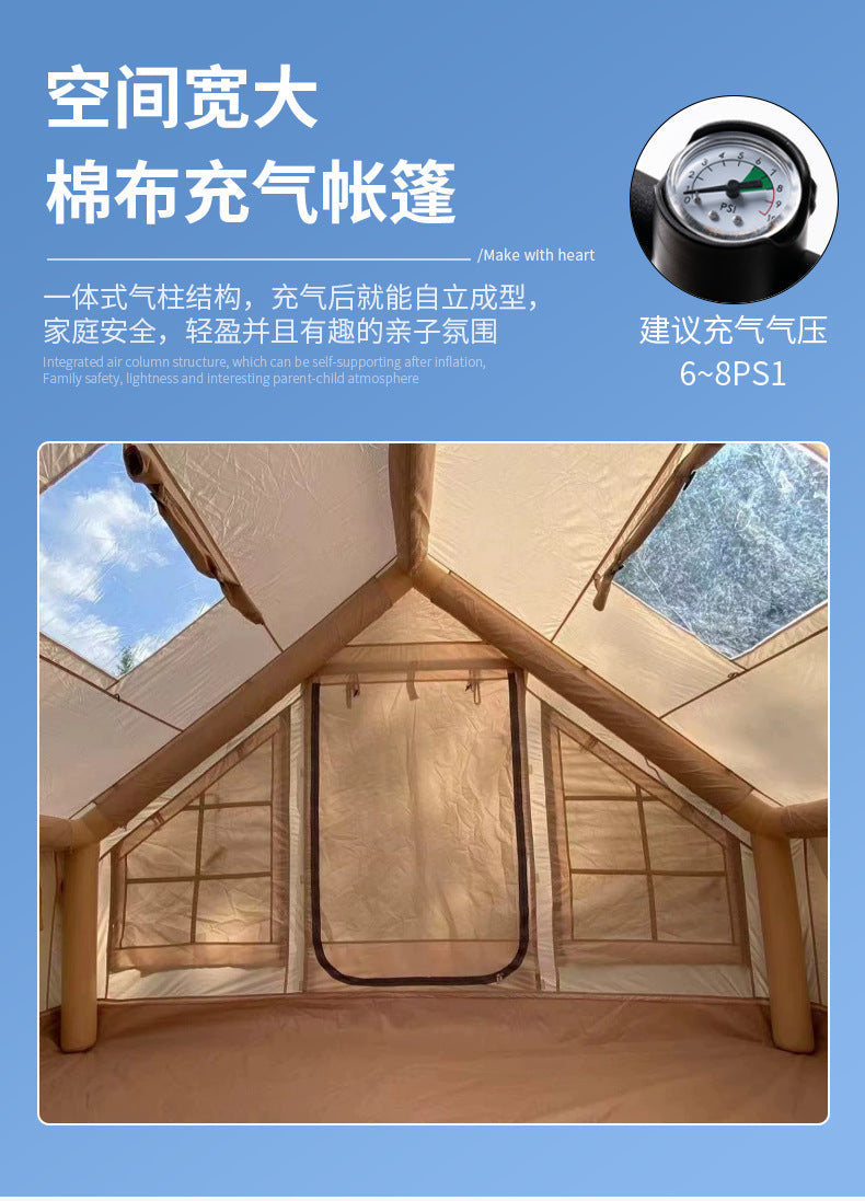 Outdoor portable camping inflatable tent Thickened Rainproof Fully Automatic No-Setup Tent Cabin