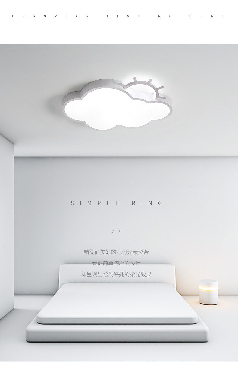 Cloud Lamp Full Spectrum Eye Protection Princess Room Children's Room Bedroom Lighting Personality Ceiling Lamp Modern Simple Cartoon