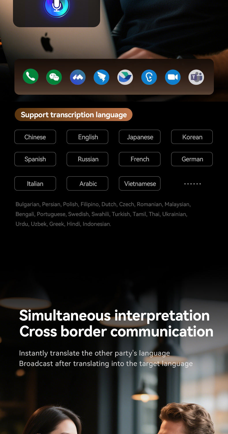 Popular M127AI Translation Long Battery Life Over-Ear Headphones Non-In-Ear Private Model Noise Cancelling Wireless Bluetooth Headphones