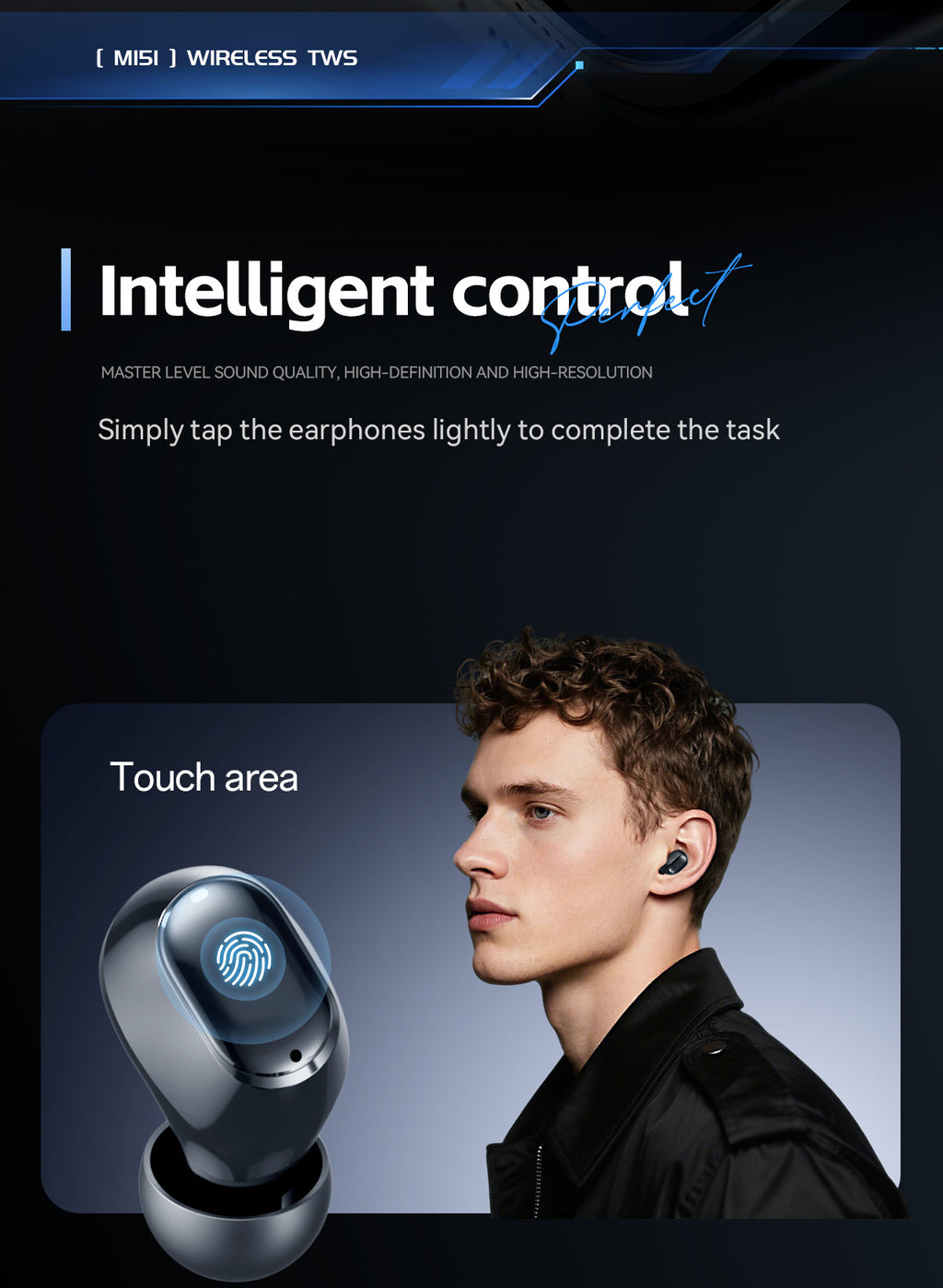 New M151Digital Display Headphones Ultra-Long Battery Life Mini In-Ear Comfortable Long-Wear Private Model Wireless Bluetooth Earphones