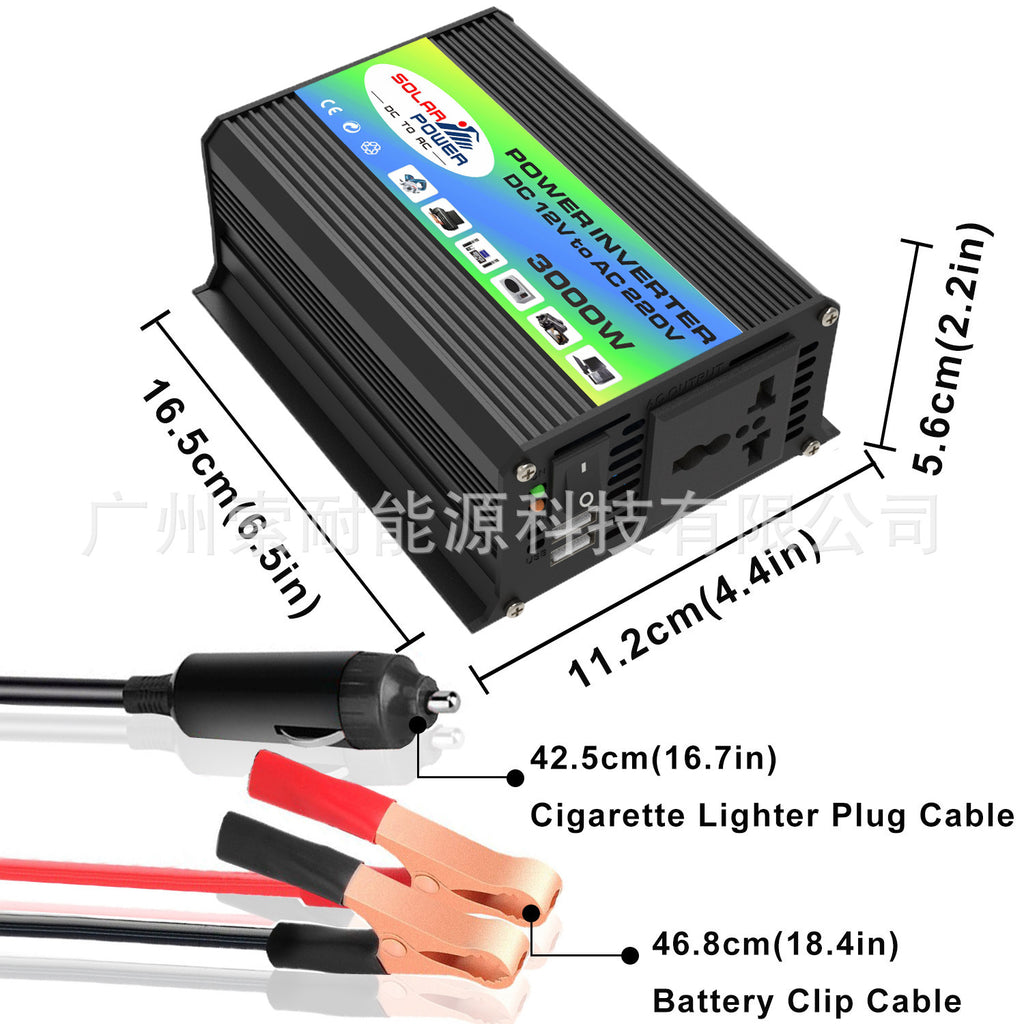 Vehicle Inverter300W 12V Turn110V220V Double USB Export car power inverter