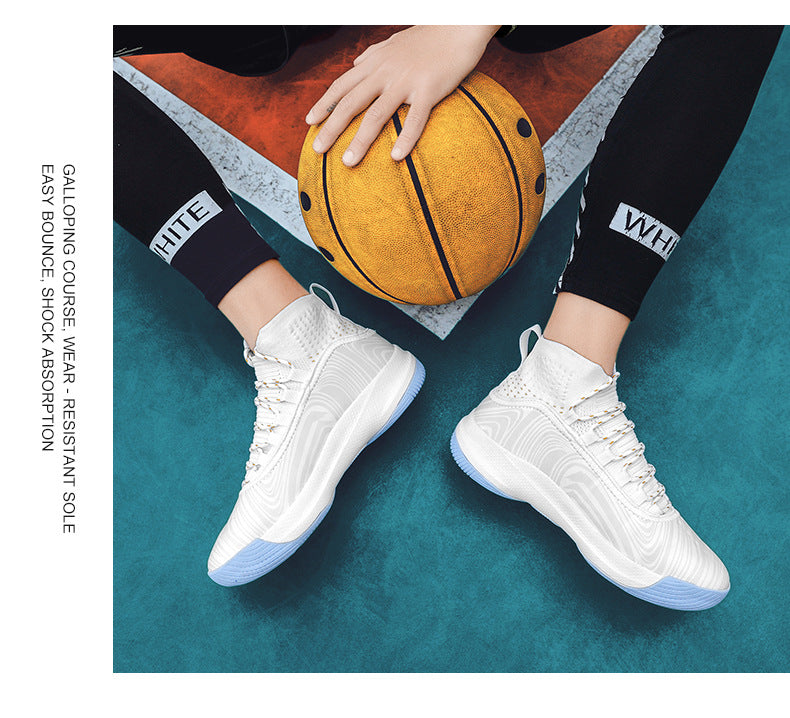 2025New Youth Support Shock Absorption Wear-Resistant Non-Slip Sports Shoes Men's fashion Soft and plaid Basketball Shoes