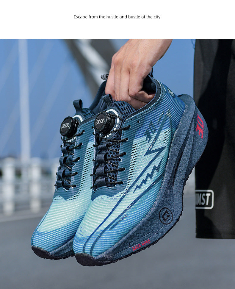 Summer New Fashion Breathable Comfortable Durable Running Shoes Men's Shoes Real Carbon Plate Cushioning High Elasticity Couple Sports Shoes