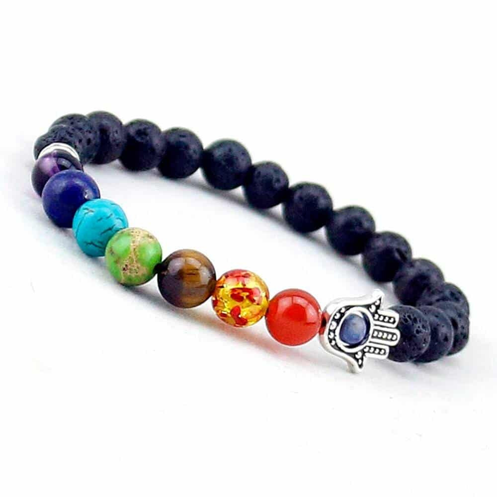 European and American Popular Natural Stone Beaded Bracelet Red Wood Grain Round Bead Stone Bracelet Wholesale