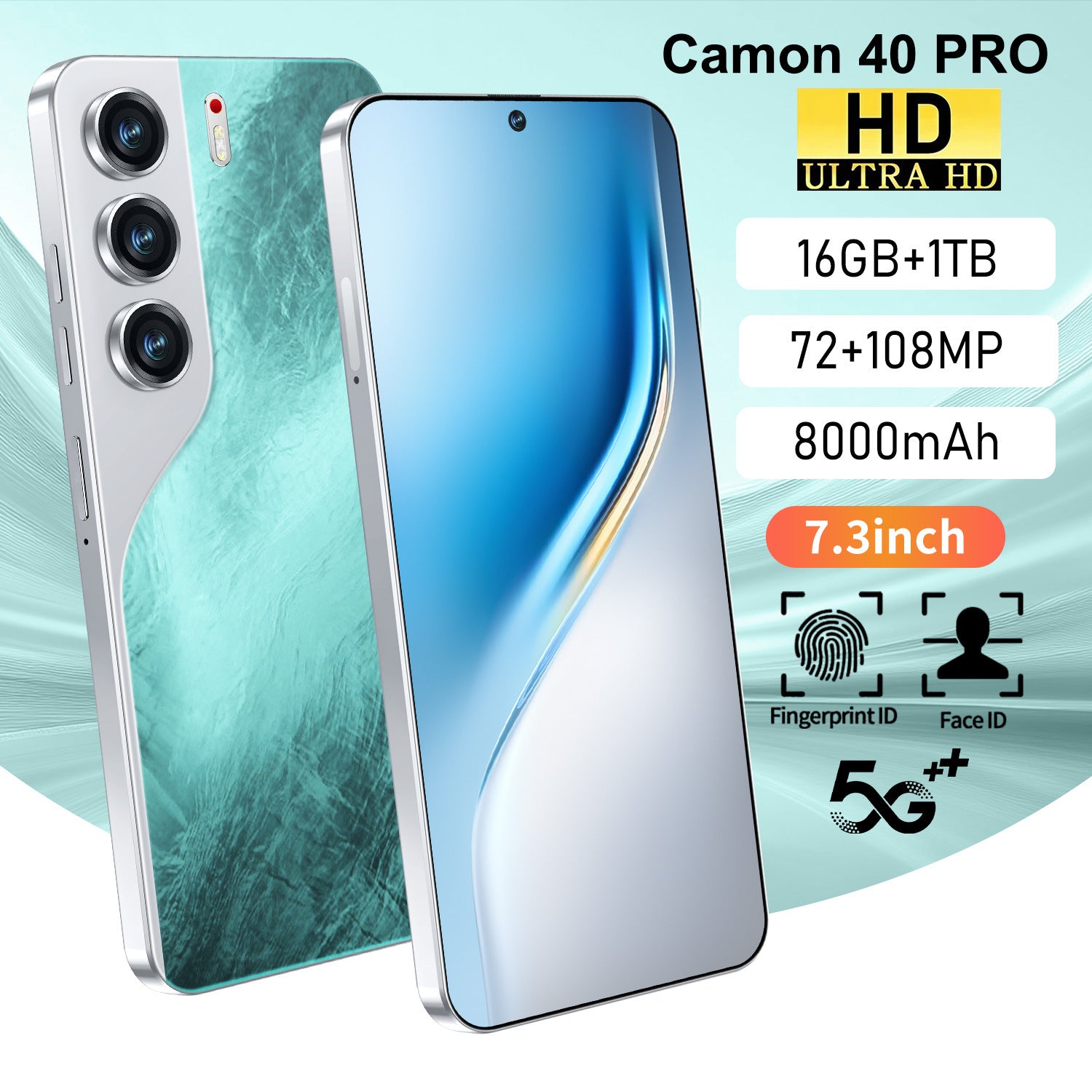 Hot-Selling Smartphones Camon40 Pro Factory in stock7.3Inch16G+1T Android All-in-One Device