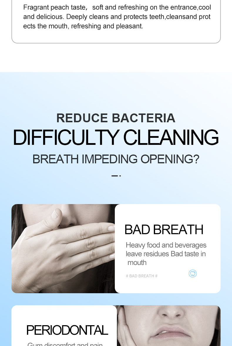 All English Mouthwash250ml  SADOER Peach Mint Lemon Oral Care  Foreign Trade Wholesale