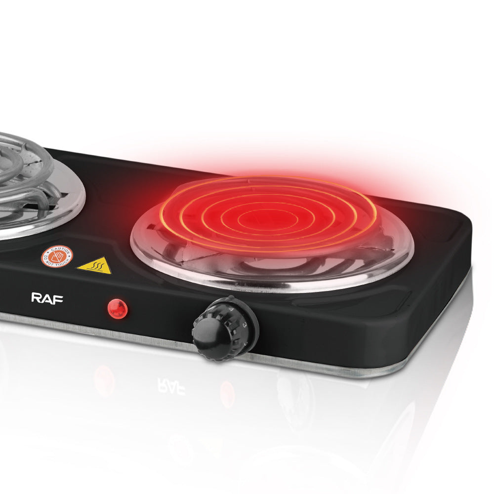 RAF Double-Head Electric Ceramic Stove Small Household Appliance Multi-Functional Cooking Coffee Stove Household Small Electric Stove Wholesale R8020